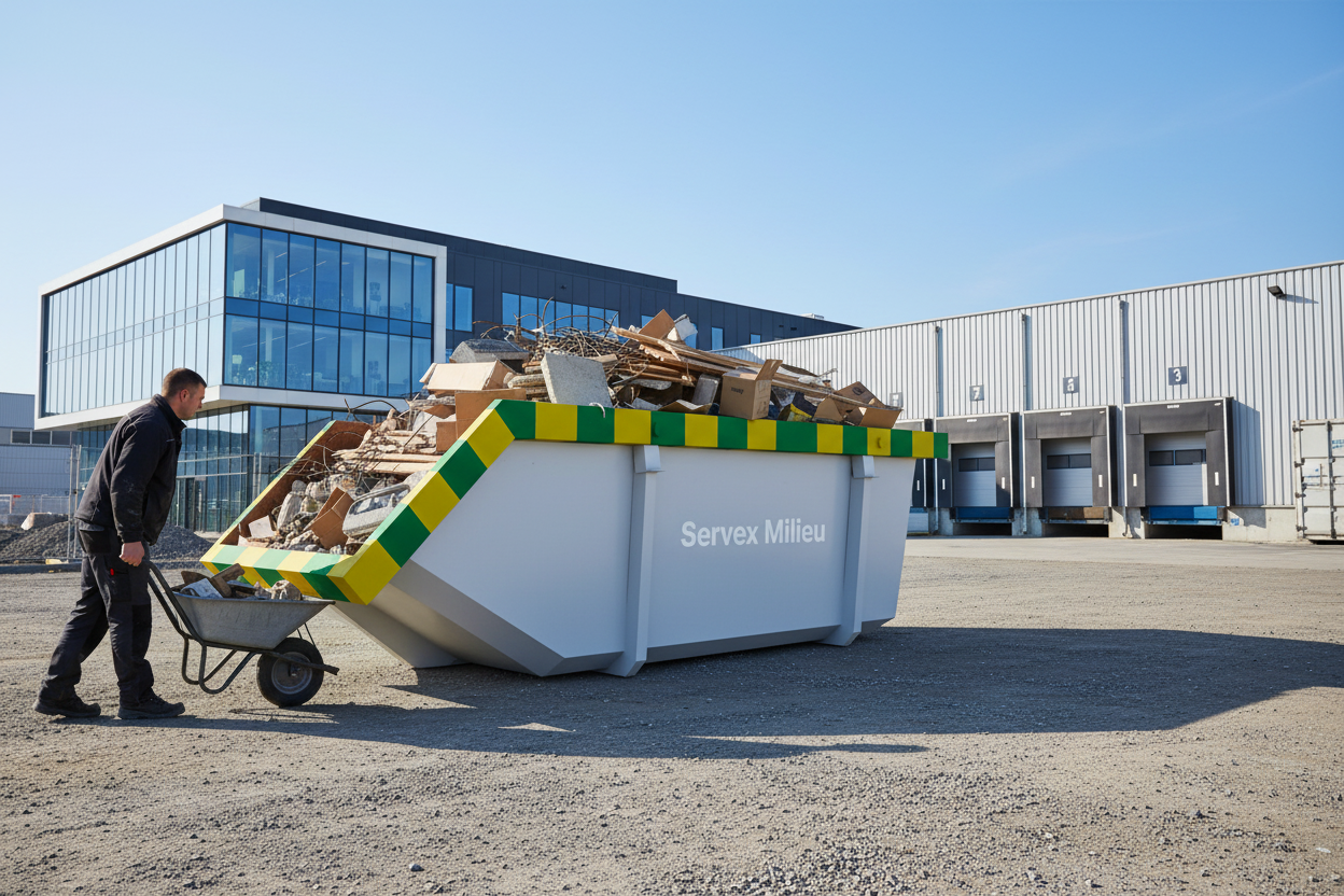 Bouw- en sloopafvalcontainer huren – Servex Milieu