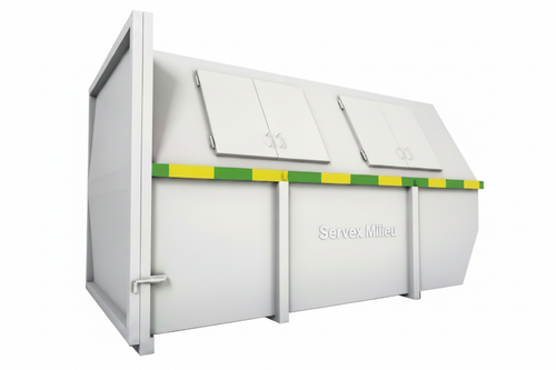 Servex Milieu gesloten container puur witte achtergrond