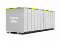 Servex Milieu grote rolcontainer witte achtergrond
